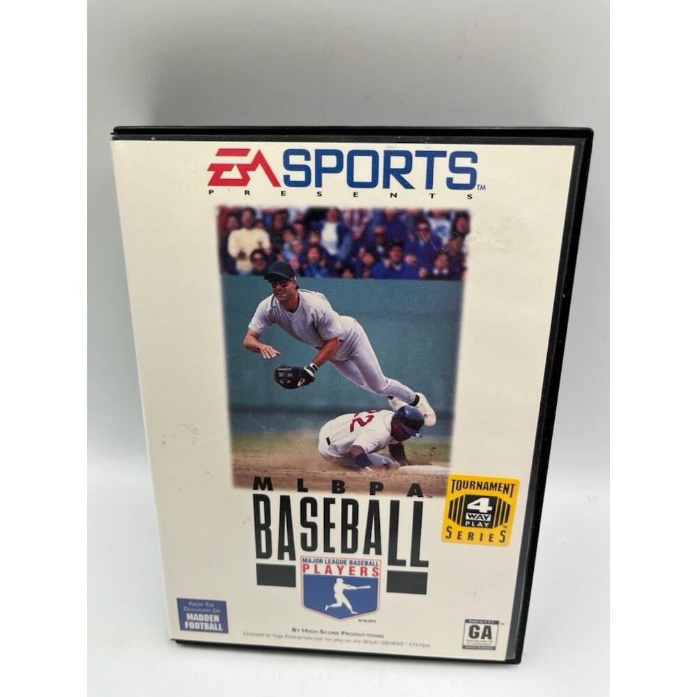 MLBPA Baseball (Sega Genesis, 1994) Complete With Player Guide